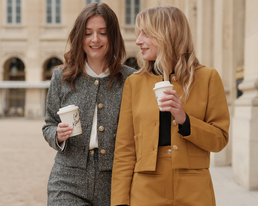 marque de prêt-à-porter premium femme, tailleur femme élégant, ensemble coordonné chic, power suit féminin, ANTIGONE Paris, ANTIGONE, matching set.